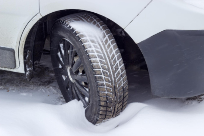 snow tires in winter weather